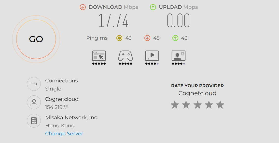 Speedtest 移动 非高峰期