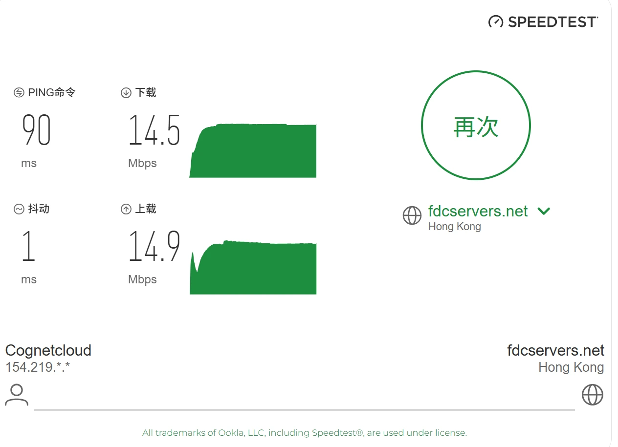 GFiber 电信 非高峰期