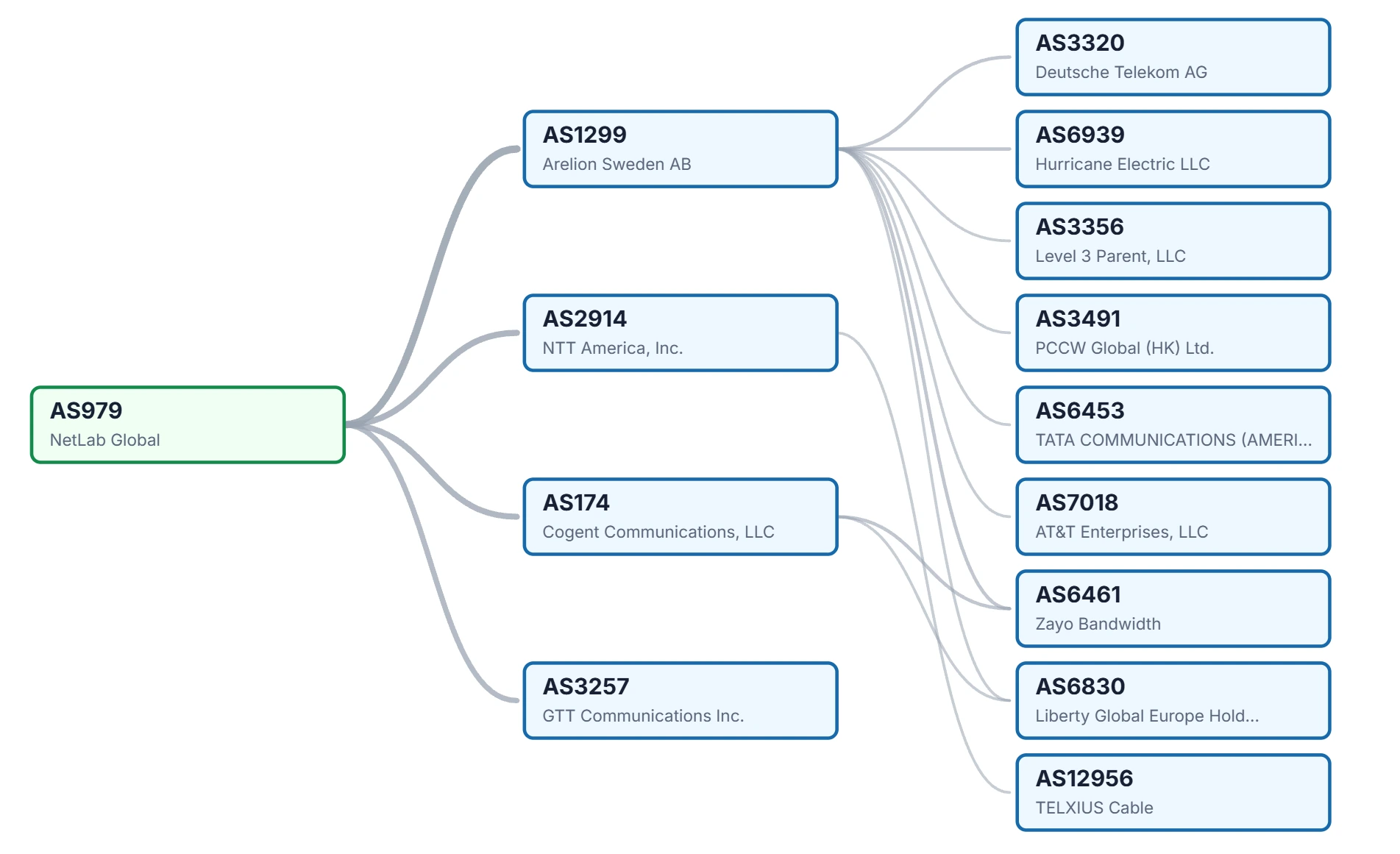 AS979 NetLab Global 的 BGP 上游与对等互联