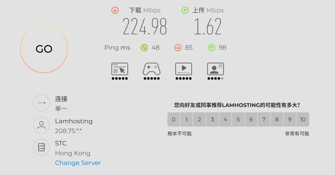 Speedtest 移动 非高峰期